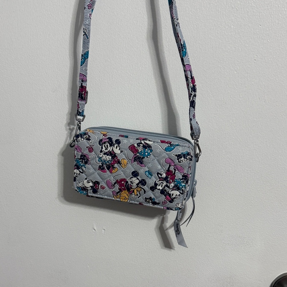 Vera Bradley Mickey Mouse Crossbody Bag - Gray and Multicolor